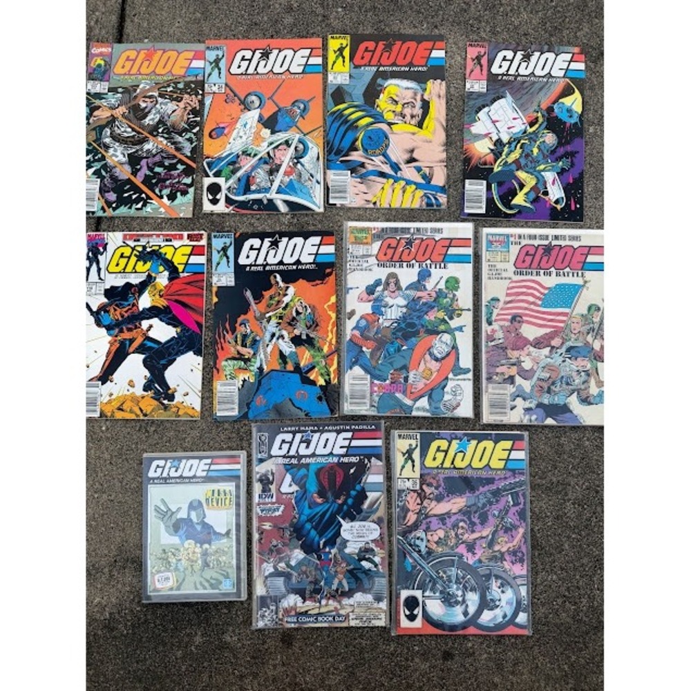 Retro Marvel IDW G.I. Joe Comic Book Lot 11pc Multi Order of Battle Handbook